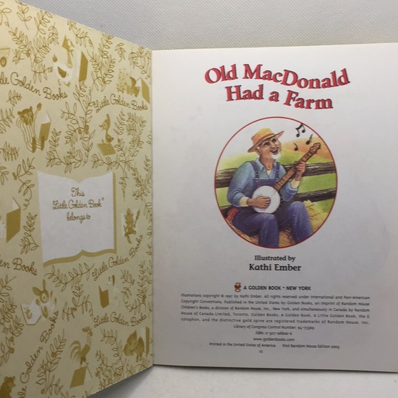 Old MacDonald Had A Farm A Little Golden Book Hardcover Kathi Ember - Picture 2 of 8